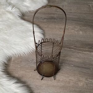 Southern Living At Home Farmhouse Brown Metal Wine Caddy (Wine Not Included)